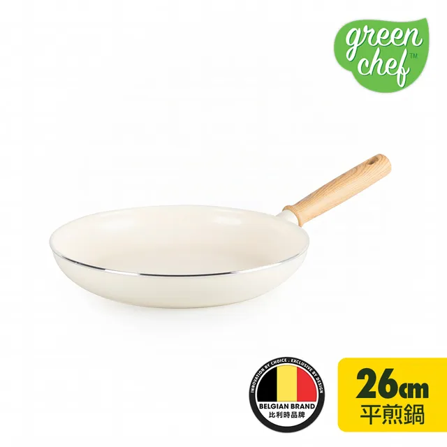 【GreenChef】東京木紋系列26cm不沾鍋平底鍋(鋯石黑)(不挑爐具,IH爐適用) 歷史價格詳細信息