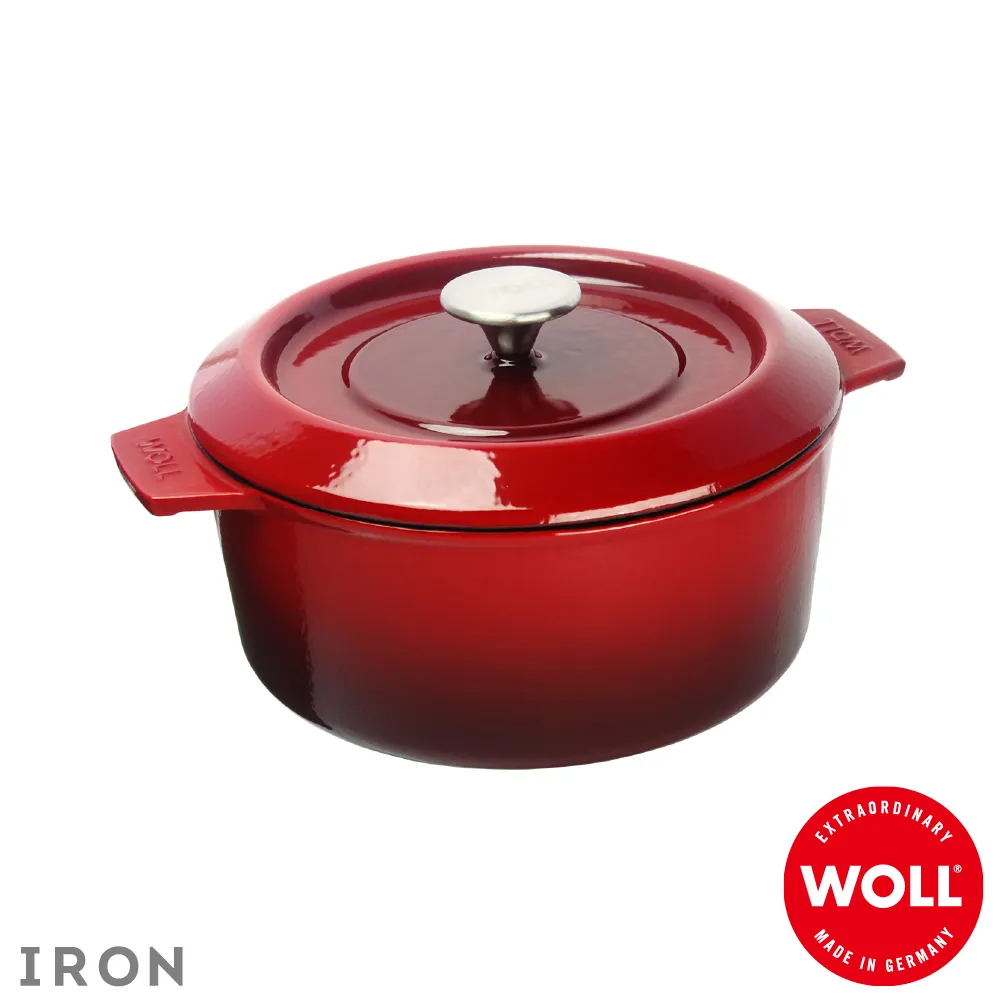 《WOLL》德國歐爾IRON 方型琺瑯鑄鐵鍋24cm_紅 歷史價格詳細信息