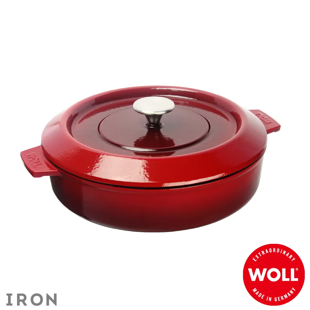 《WOLL》德國歐爾IRON 方型琺瑯鑄鐵鍋24cm_紅 歷史價格詳細信息