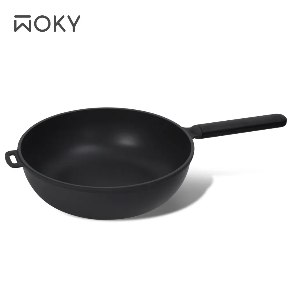 【WOKY 沃廚】恰恰鍋26CM深煎鍋組(含集水器+鍋刷)+【AURA 艾樂】手提陶瓷易潔層真空食物罐800ml(橡白) 歷史價格詳細信息