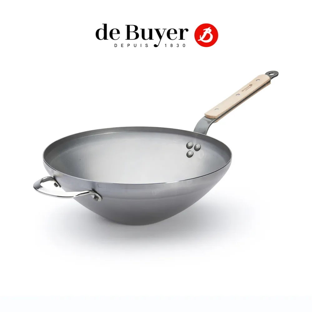 de Buyer法國畢耶 原礦木柄系列 單柄單耳中華炒鍋32cm 歷史價格詳細信息
