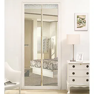 【歐楓居家】升級款刺繡靜音防蚊門簾90x210cm(鳳凰咖啡) 歷史價格詳細信息