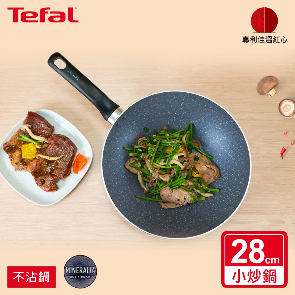 《法國特福Tefal》礦石灰不沾深平鍋-28cm【愛買】 歷史價格詳細信息