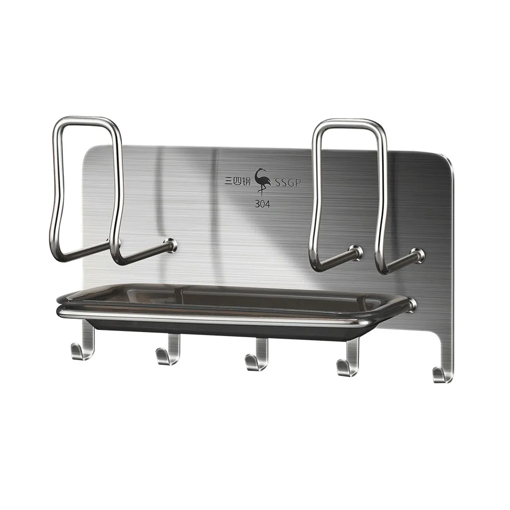 鍋蓋架壁掛式免打孔廚房置物架菜板砧板收納層架子掛架收納神器 歷史價格詳細信息