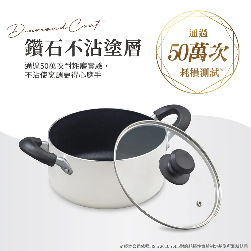 IRIS OHYAMA 鑽石不沾雙耳湯鍋22cm 深型 DIS-P22D (雙耳深型湯鍋/鑽石塗層/不沾鍋) 歷史價格詳細信息