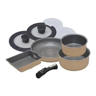 IRIS OHYAMA 鑽石塗層不沾鍋具12件組 GSN-SE12 歷史價格詳細信息