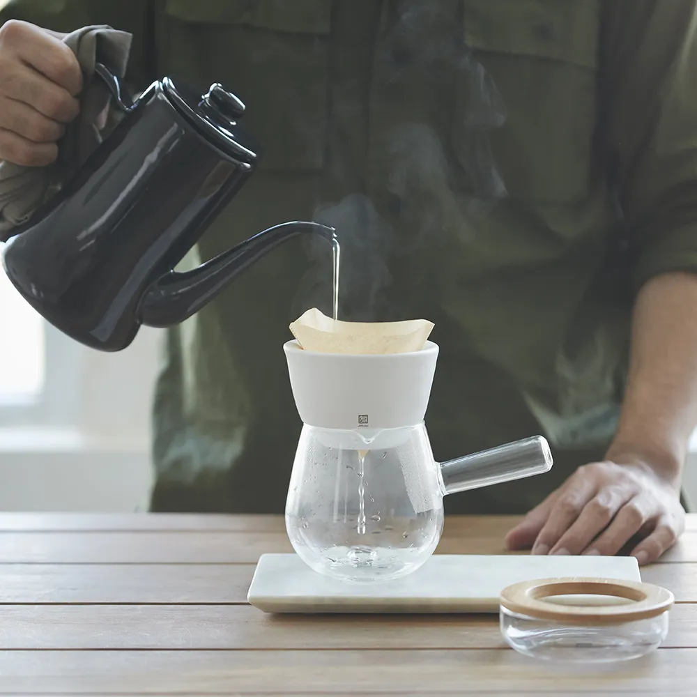 【JIA品家】手沖咖啡 雙層陶瓷濾杯（蛋糕型 - 白色）｜保溫佳 萃取效果佳 歷史價格詳細信息