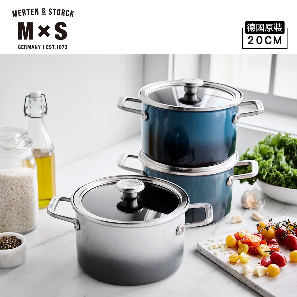 【德國Merten & Storck 】雙耳不鏽鋼琺瑯鍋 24cm漸層灰 歷史價格詳細信息