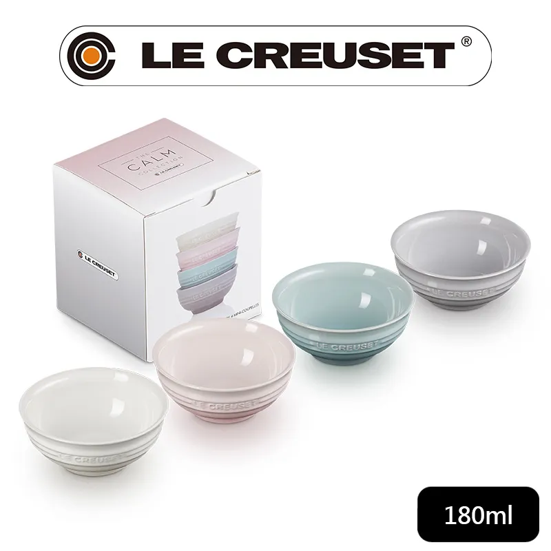 LE CREUSET-瓷器悠然恬靜系列沙拉盤組22cm-4入 (蛋白霜/貝殼粉/海洋之花/迷霧灰) 歷史價格詳細信息