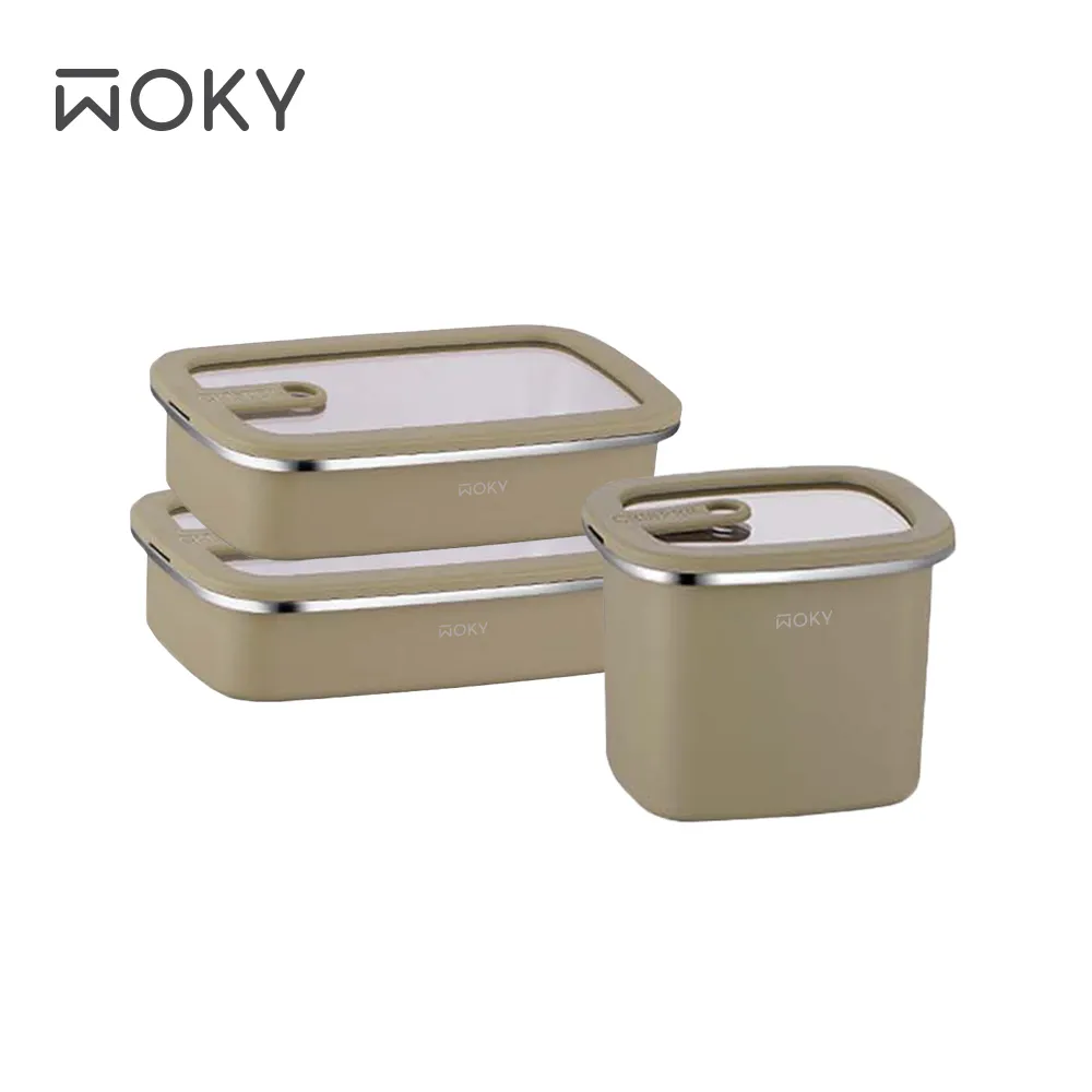 【WOKY 沃廚】可微波不鏽鋼保鮮盒4件組(1100ml*2+700ml+600ml) 歷史價格詳細信息