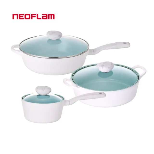 NEOFLAM ICE系列鑄造3鍋組(不挑爐具 瓦斯爐電磁爐可用) 價格比較,價格查詢,歷史價格詳細信息