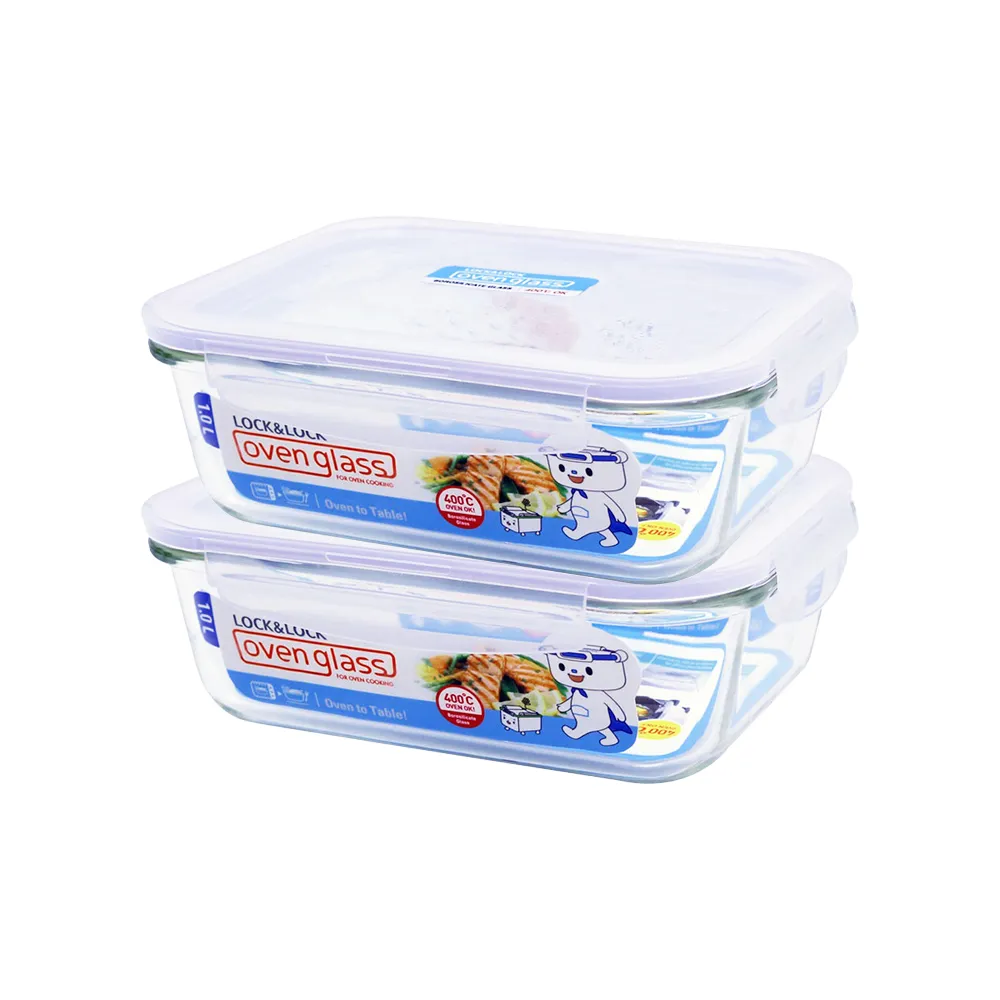 樂扣耐熱玻璃保鮮盒1+1限量版 長730ML 【佳瑪】 歷史價格詳細信息