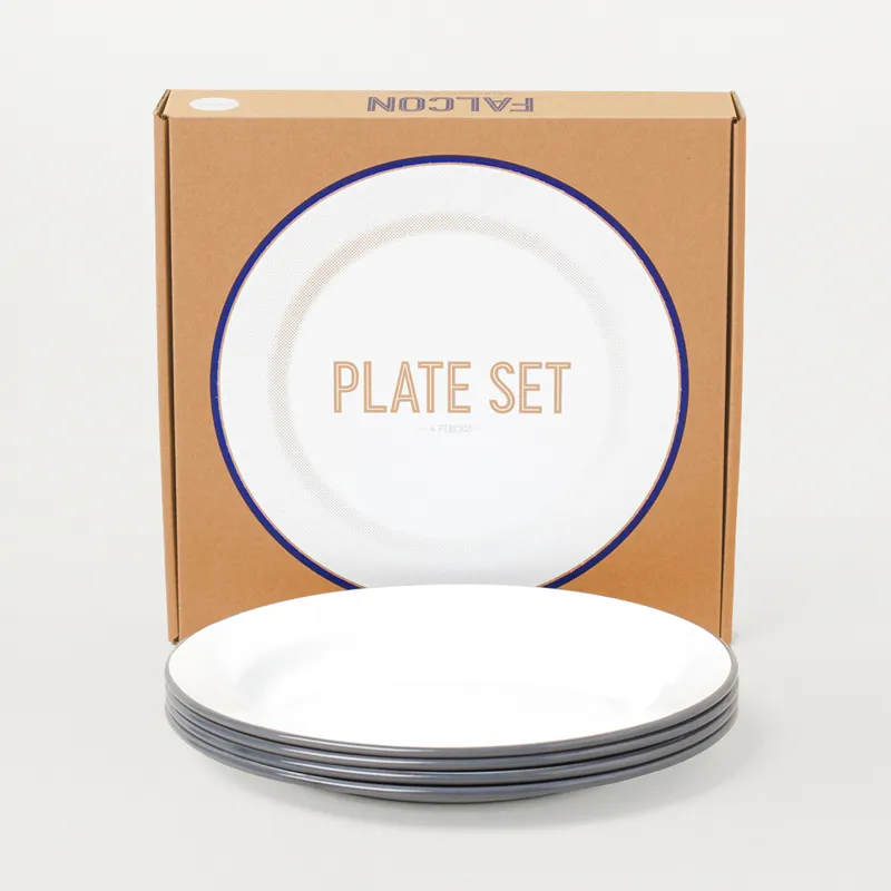 Falcon 琺瑯方形烤盤 20cm 4件組 深盤 方盤 餐盤 藍白 歷史價格詳細信息