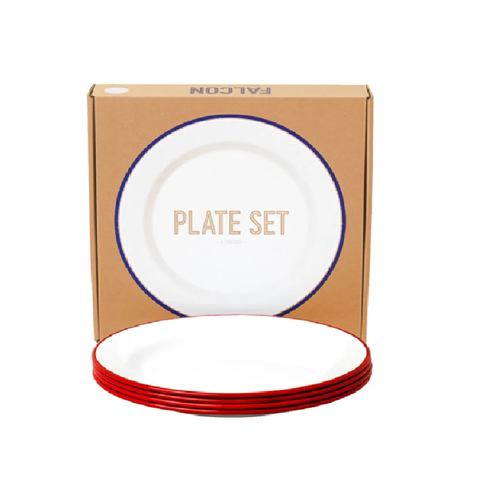 Falcon 琺瑯方形烤盤 20cm 4件組 深盤 方盤 餐盤 藍白 歷史價格詳細信息