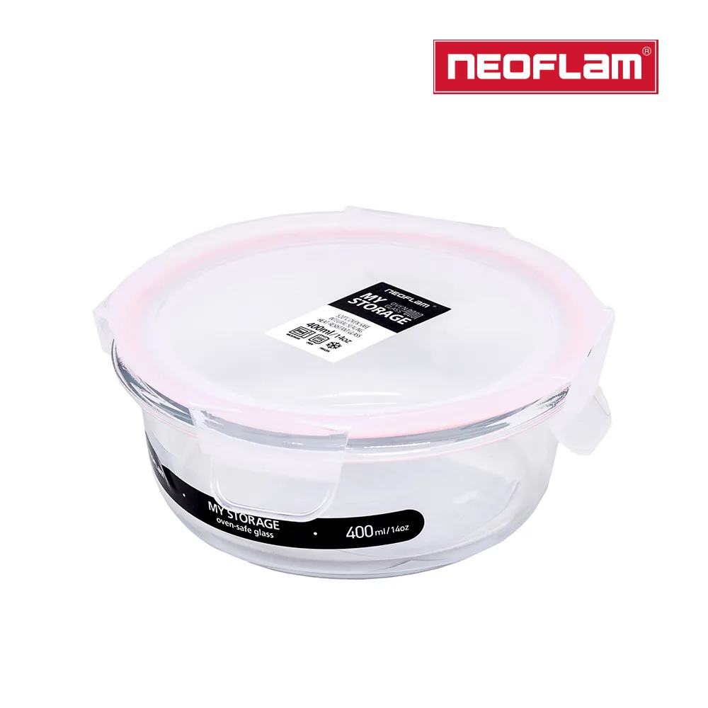 NEOFLAM 升級版專利無縫膠條耐熱玻璃保鮮盒長方形-1500ml(粉色膠條) 歷史價格詳細信息