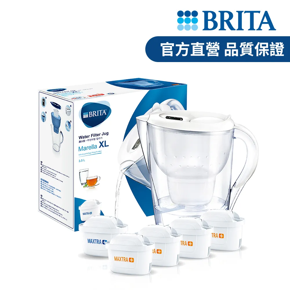 【BRITA】濾水壺 MARELLA馬利拉 白色3.5L 1壺3芯(車麗屋) 歷史價格詳細信息