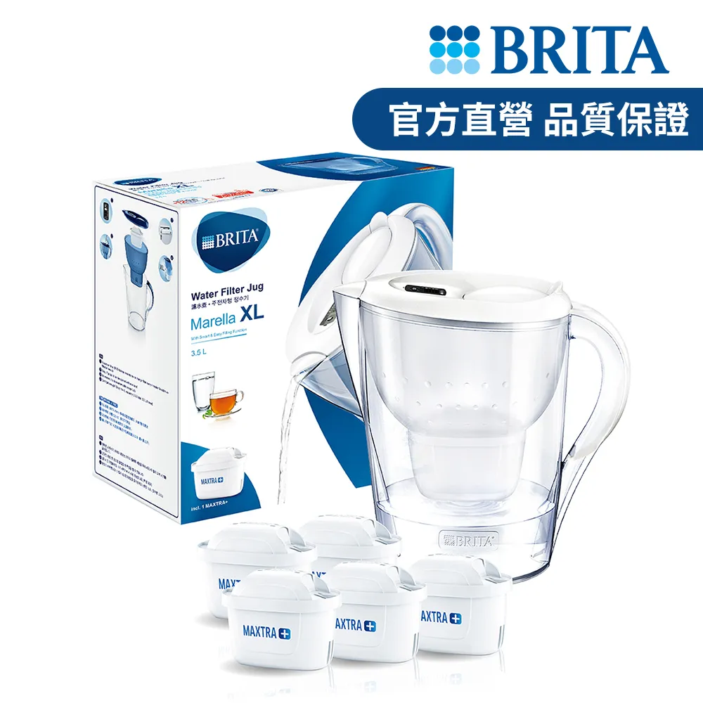 【BRITA】濾水壺 MARELLA馬利拉 白色3.5L 1壺3芯(車麗屋) 歷史價格詳細信息