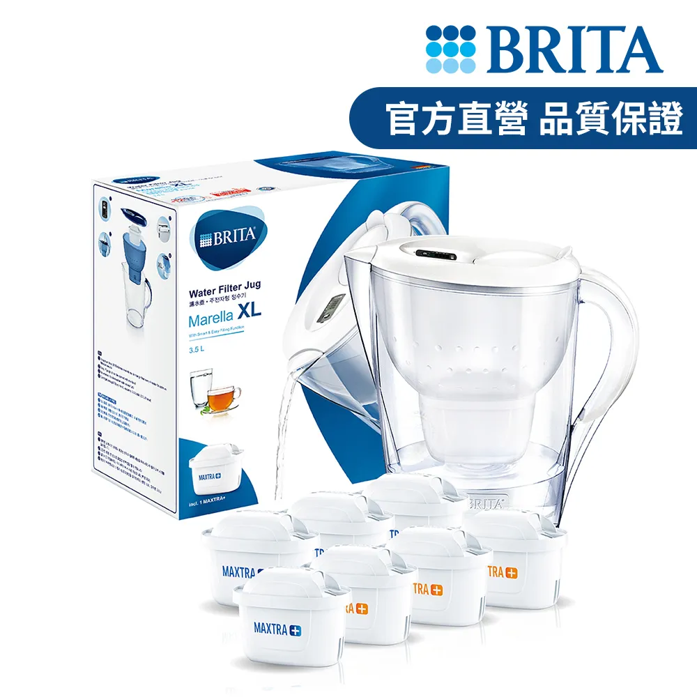 【BRITA】濾水壺 MARELLA馬利拉 白色3.5L 1壺3芯(車麗屋) 歷史價格詳細信息