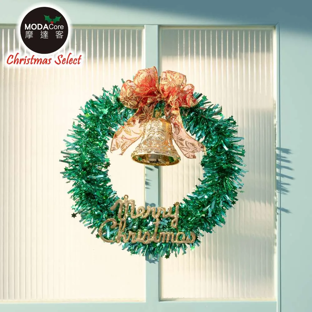 摩達客耶誕-台灣製14吋雙綠金蔥聖誕星星花圈/免組裝本島免運費 歷史價格詳細信息