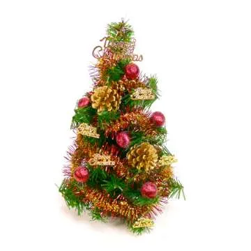 【摩達客】台灣製迷你1呎/1尺(30cm)裝飾綠色聖誕樹(糖果球金雪花系)+LED20燈彩光插電式*1(免組裝) 歷史價格詳細信息