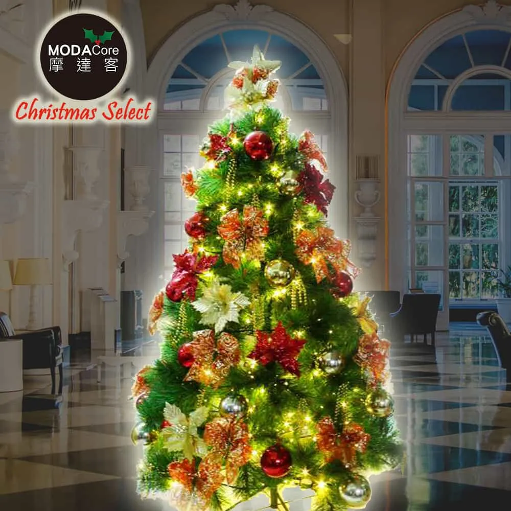 【摩達客】台灣製6尺(180cm)特級紅色松針葉聖誕樹 (銀紅色系配件)(不含燈) 歷史價格詳細信息