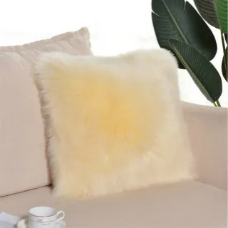 仿澳洲羊毛長毛絨方形椅墊坐墊沙發墊地毯地墊50*50cm-白 歷史價格詳細信息