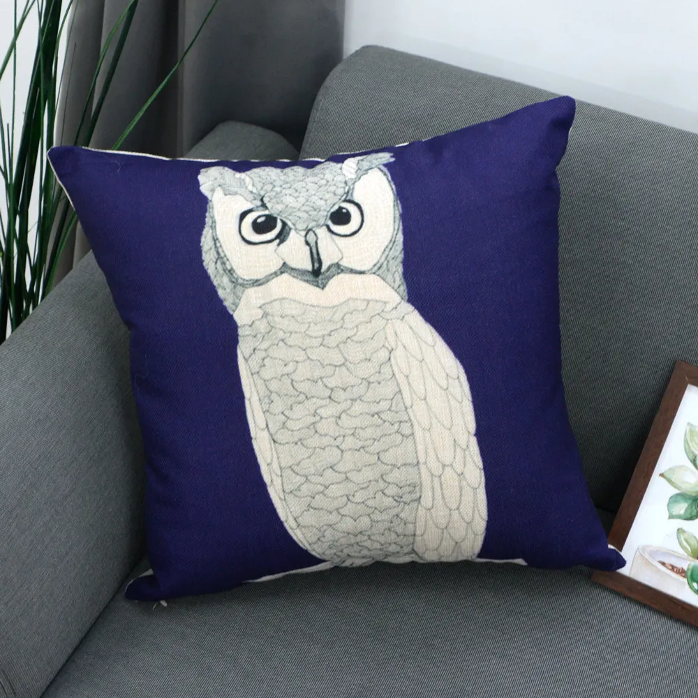 動物家族 棉麻舒適方型抱枕.靠枕(藍綠小黃狗) 歷史價格詳細信息