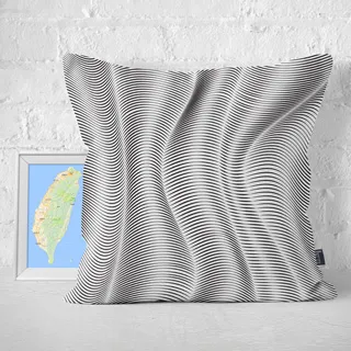 【IHERMI】視覺魔幻線條A 抱枕 現貨 台灣製 抱枕套 45cm 厚實帆布 耐水洗不退色 歷史價格詳細信息