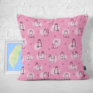 【IHERMI】貓咪插畫B 抱枕 現貨 台灣製 抱枕套 45cm 厚實帆布 耐水洗不退色 歷史價格詳細信息