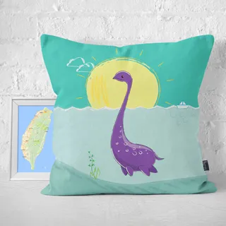 【IHERMI】恐龍插畫A  抱枕 現貨 台灣製 抱枕套 45cm 厚實帆布 耐水洗不退色 歷史價格詳細信息