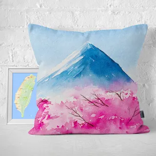 【IHERMI】水彩櫻花山01 抱枕 現貨 台灣製 抱枕套 45cm 厚實帆布 耐水洗不退色 歷史價格詳細信息