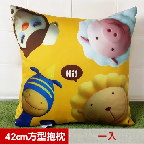 【奶油獅】總動員系列-台灣製造-專利全彩立體印刷方形抱枕-紅(一入) 歷史價格詳細信息
