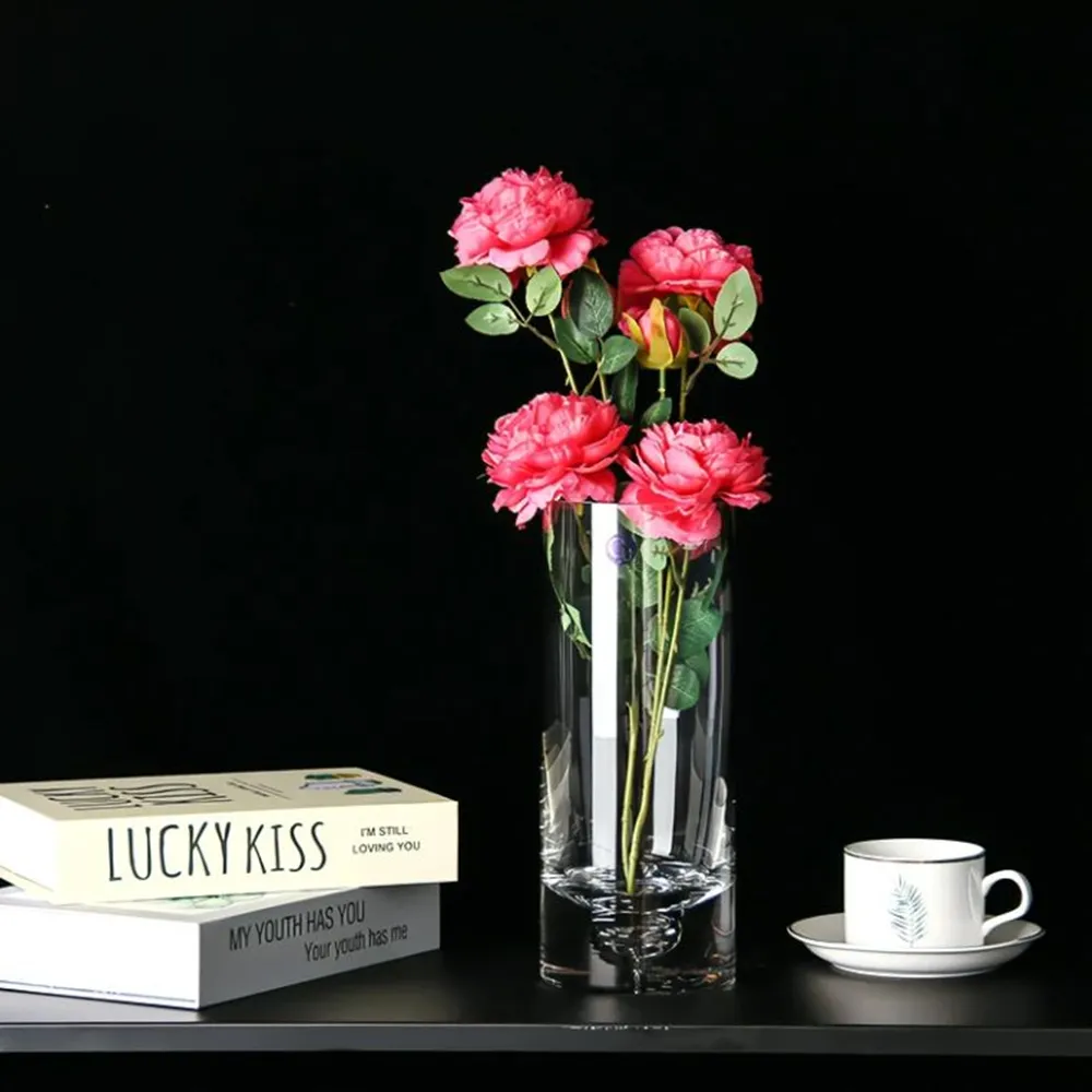 花瓶 花瓶玻璃加厚水培富贵竹百合花鲜花干花客厅桌面摆件高颜值ins~定價[購買請咨詢] 歷史價格詳細信息