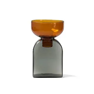 【WUZ屋子】日本 amabro TWO TONE 雙色花瓶 方-琥珀x灰 歷史價格詳細信息