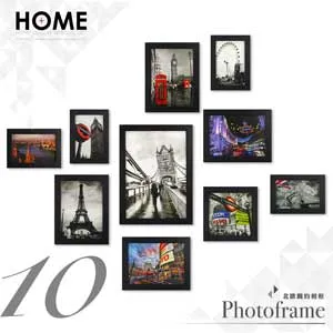 北歐實木相框牆 黑色 白色 10入大尺寸組合 歷史價格詳細信息