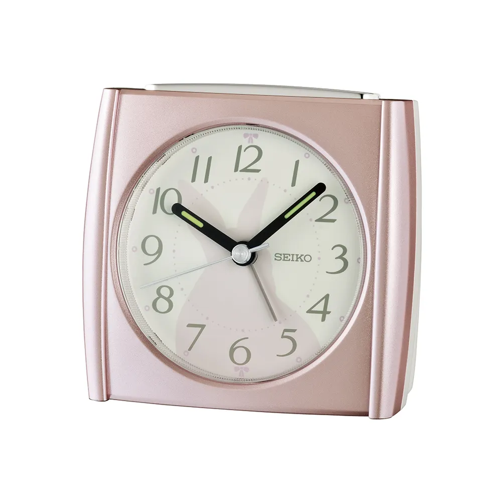 SEIKO 精工 / 可愛話筒造型 多功能 日期 溫度 貪睡鬧鈴 電子鐘 - 玫瑰金x白 #QHL067P 歷史價格詳細信息