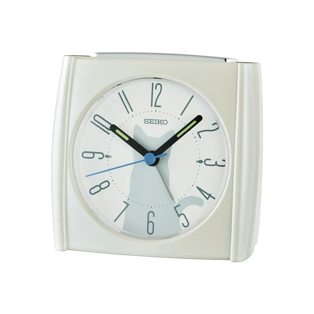 SEIKO 精工 / 可愛話筒造型 多功能 日期 溫度 貪睡鬧鈴 電子鐘 - 玫瑰金x白 #QHL067P 歷史價格詳細信息