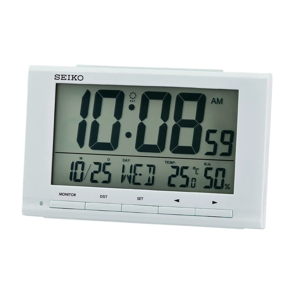SEIKO 精工 溫溼度顯示 貪睡電子桌鐘 QHL095K 歷史價格詳細信息