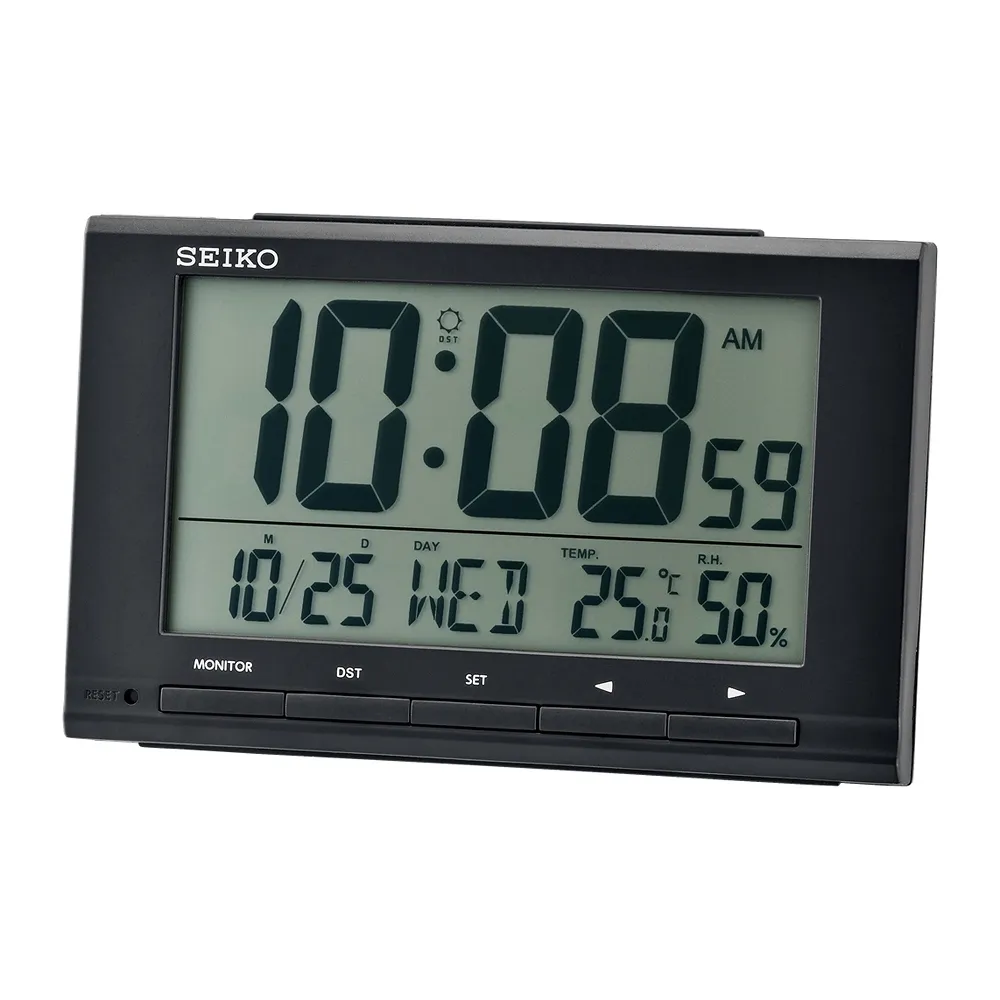 SEIKO 精工 溫溼度顯示 貪睡電子桌鐘 QHL095K 歷史價格詳細信息
