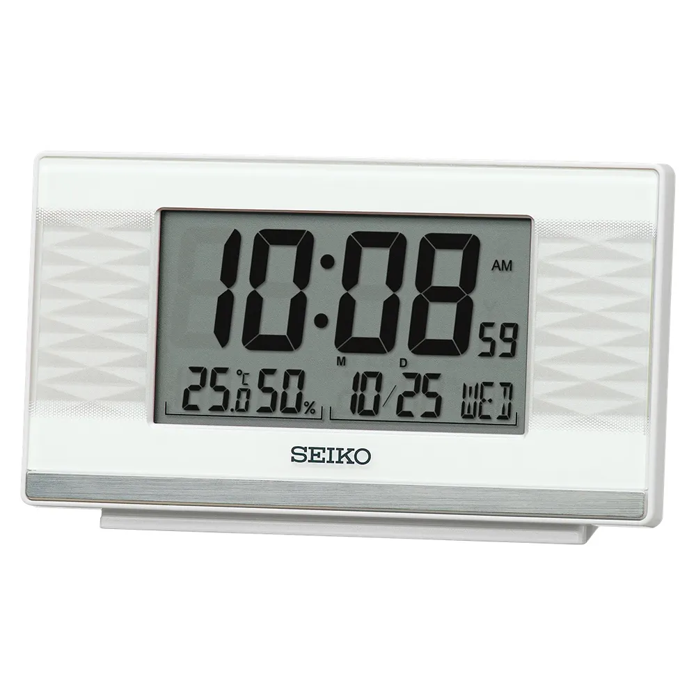 SEIKO 精工 溫溼度顯示 貪睡電子桌鐘 QHL095K 歷史價格詳細信息