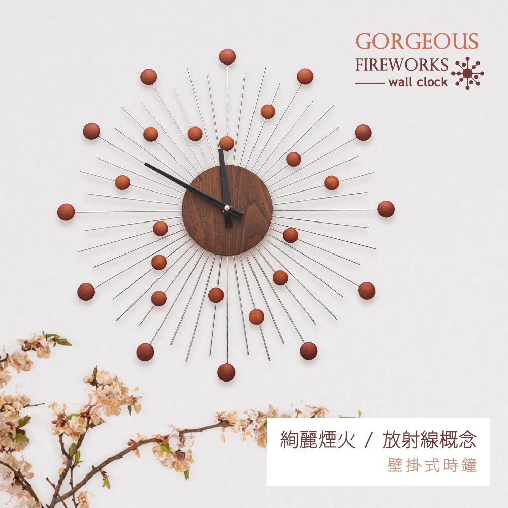 【dayneeds】幾何造型[絢麗煙火]壁掛式時鐘 價格比較,價格查詢,歷史價格詳細信息