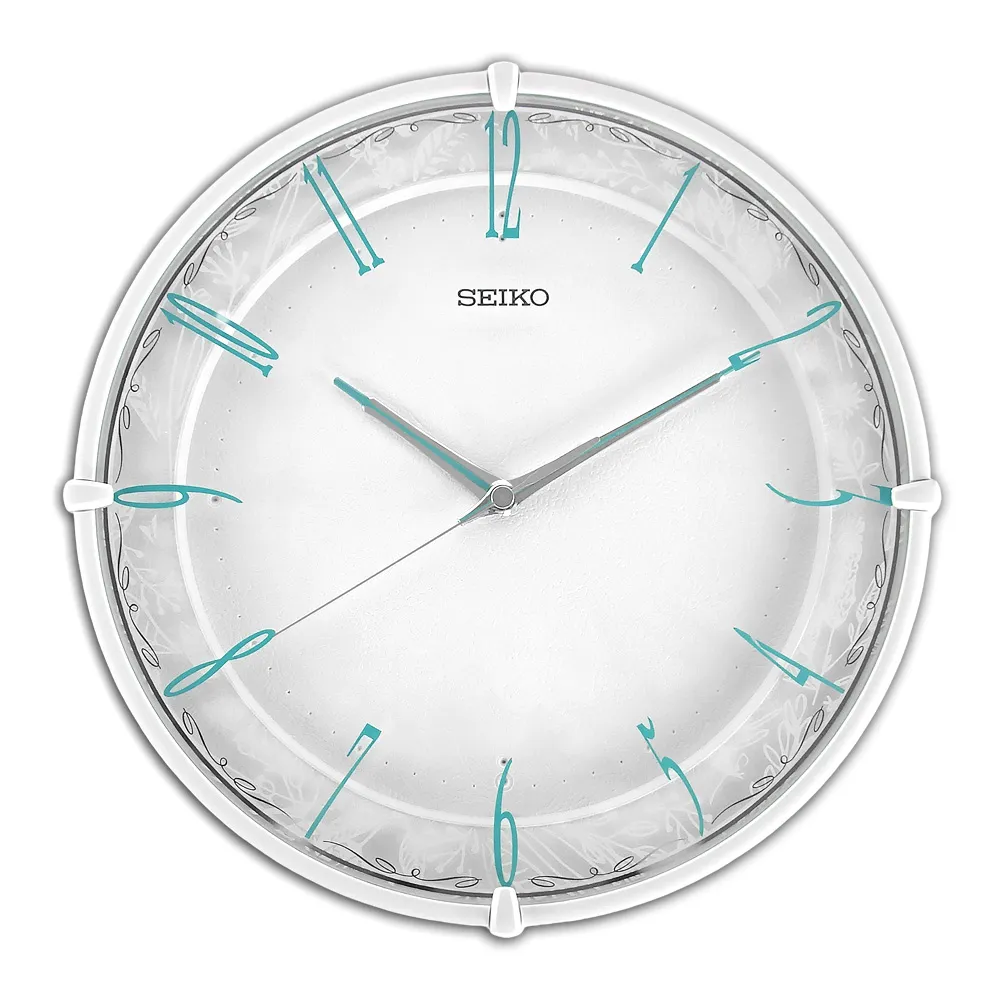 SEIKO 精工 / 30cm 方形時尚 滑動式秒針 數字刻度 靜音掛鐘 - 白黑色 ＃QXA821W 歷史價格詳細信息