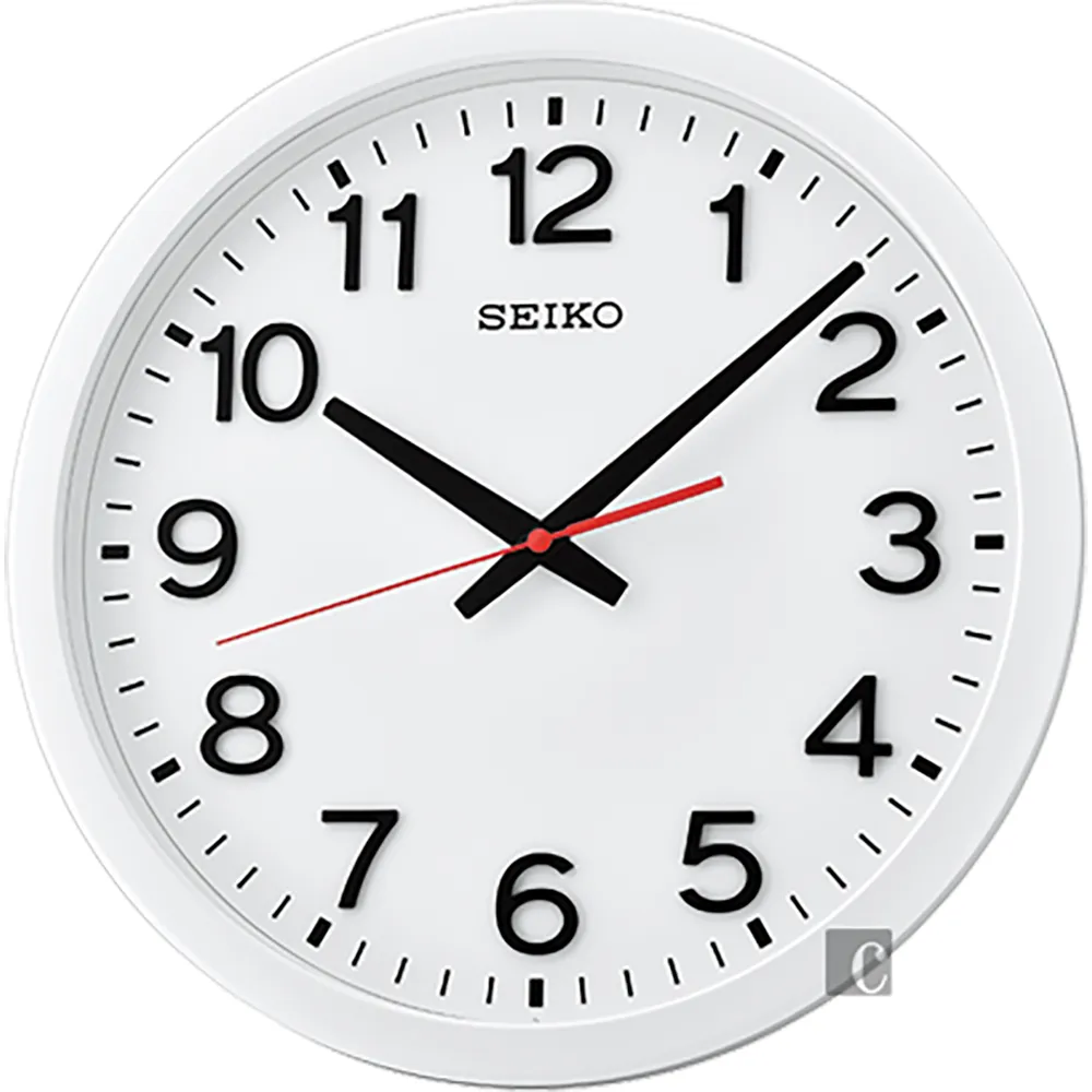 SEIKO 精工 / 35cm 極簡風格 立體數字 滑動式秒針 靜音掛鐘 - 黑x銀框 ＃QXA732S 歷史價格詳細信息