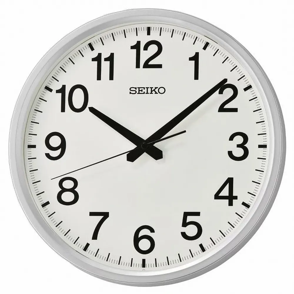 【SEIKO 精工】指針式數字時鐘 掛鐘-銀框 聖誕節 禮物(QXA001S) 歷史價格詳細信息