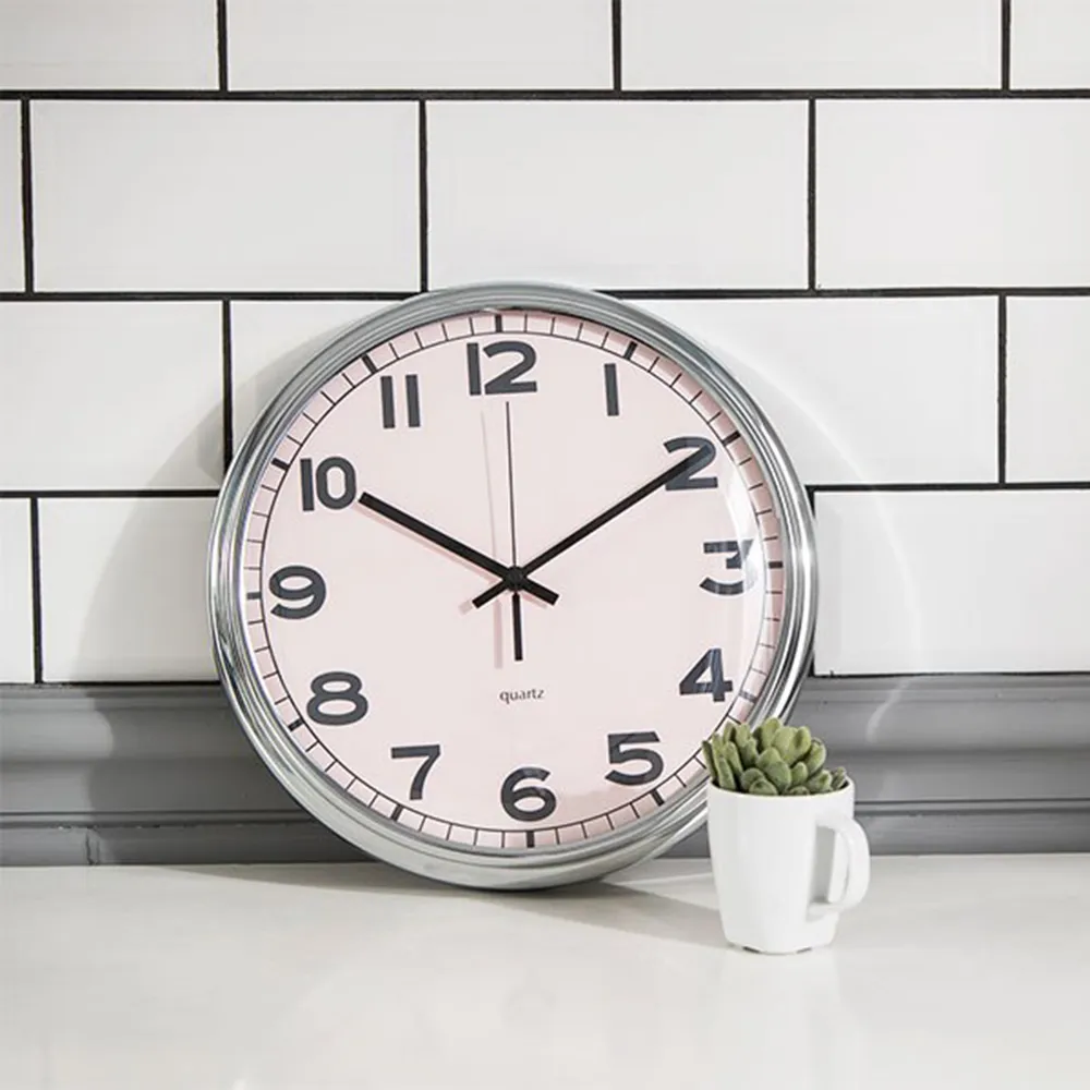 Lovel 31cm工業風鐵框魚眼鏡面靜音時鐘-粉（M7251N-PK） 價格比較,價格查詢,歷史價格詳細信息