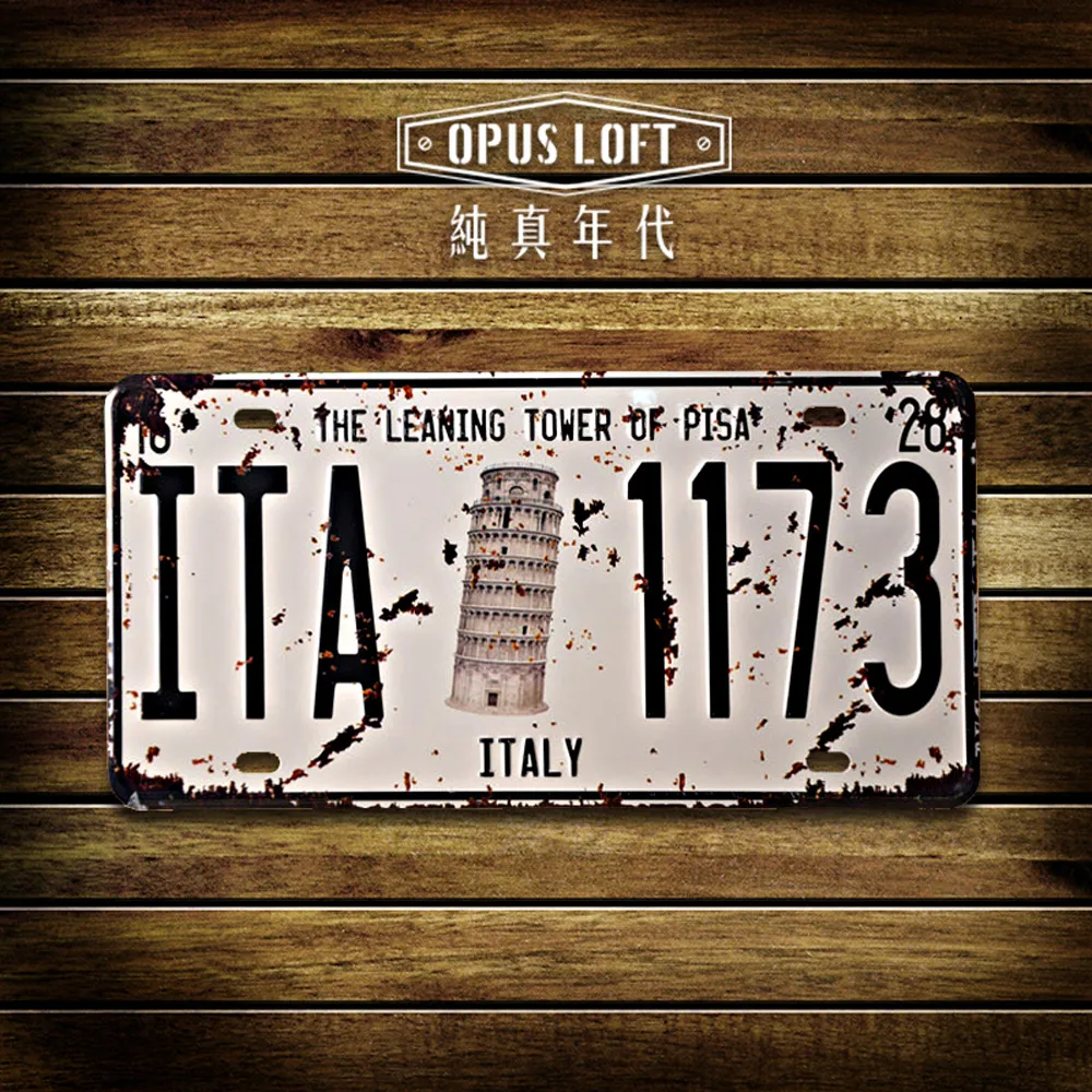 OPUS LOFT 純真年代 復古鐵皮車牌 美式個性牆面裝飾鐵皮畫 (TP-026 california 66) 歷史價格詳細信息