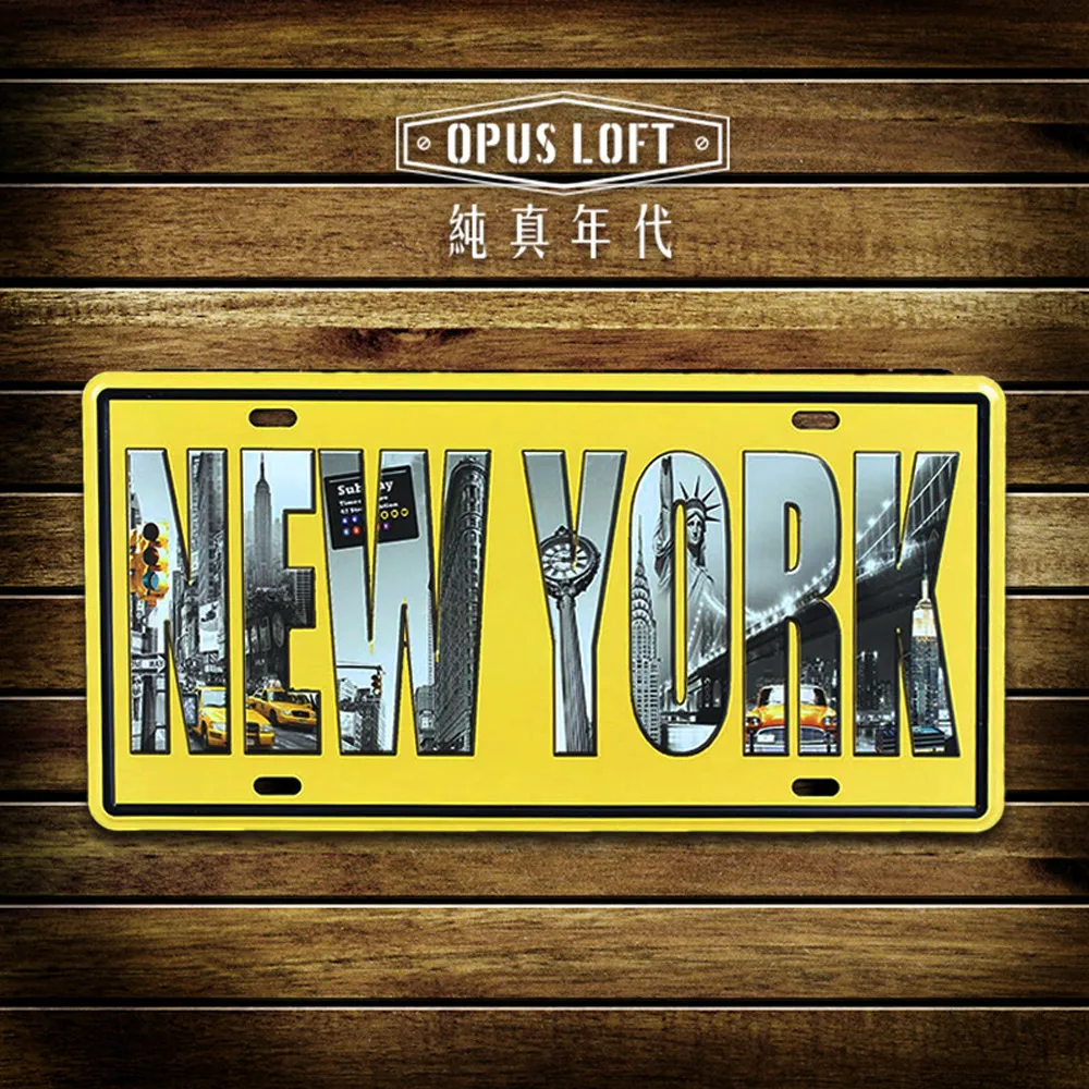 OPUS LOFT 純真年代 復古鐵皮車牌 美式個性牆面裝飾鐵皮畫 (TP-026 california 66) 歷史價格詳細信息