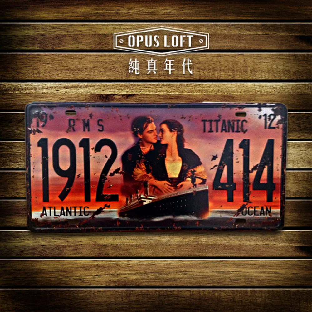 OPUS LOFT 純真年代 復古鐵皮車牌 美式個性牆面裝飾鐵皮畫 (TP-026 california 66) 歷史價格詳細信息