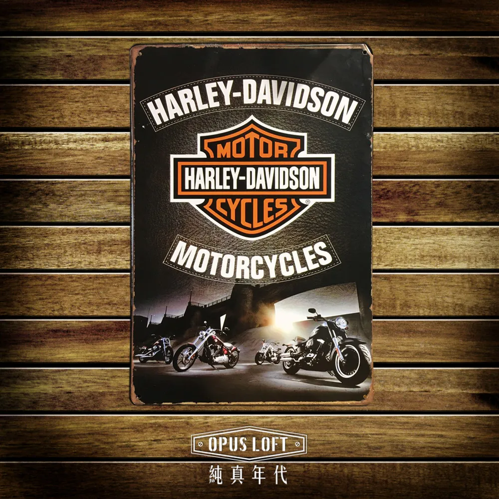 OPUS LOFT純真年代 20X30仿舊鐵皮畫 創意無痕壁貼 掛畫壁畫擺飾裝飾貼 TP1133 US66重機 歷史價格詳細信息