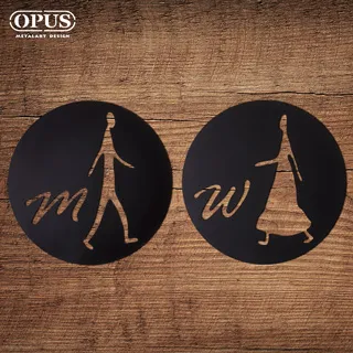 【OPUS東齊金工】鏤空黑廁所標示牌-邂逅-TOILET圓款/戶外WC指示牌 SB-to02(B) 歷史價格詳細信息